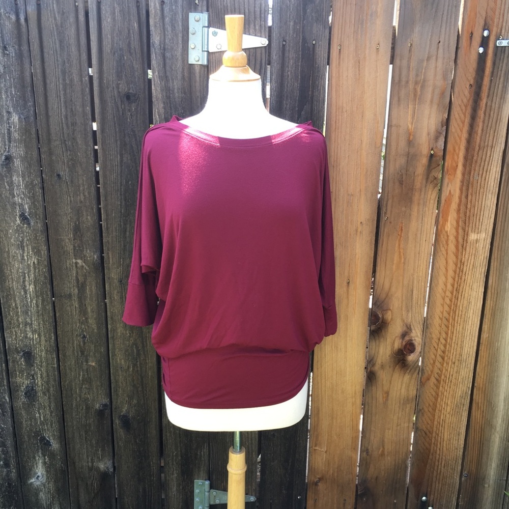 Maroon slouchy top
